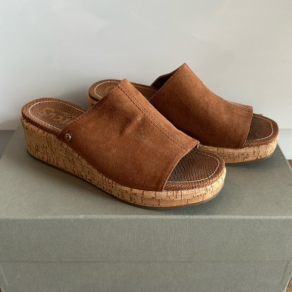 Circus brown suede cork platform sandle - Picture 1 of 7